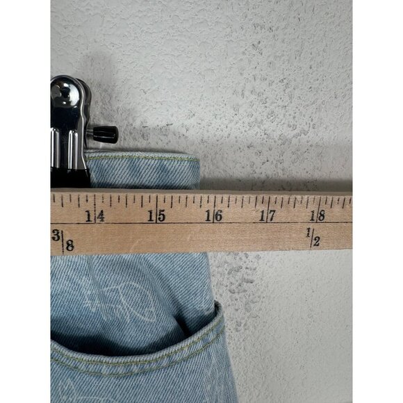 STELLA NOVA FOX PRINT CATE WIDE LEG JEANS 90s High waist sz 31 - Picture 4 of 9